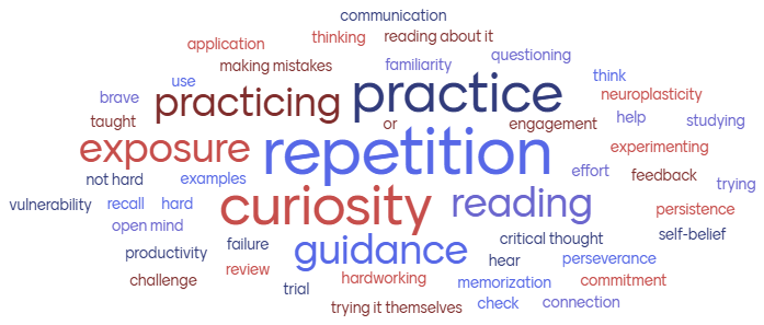 Teaching Word Cloud, MAT 218, Fall 2026